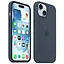 Оригинальный силиконовый чехол Apple Silicone Case MagSafe для iPhone 15 (6.1") Storm Blue MT0N3ZM/A - миниатюра 10
