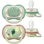 Пустышка Philips Avent Ultra Air 6-18 мес. 2 шт. бежевая с зеленым (SCF087/17) - миниатюра 1