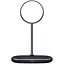Зарядний пристрій Qi BASEUS Swan 2-in-1 Wireless Magnetic Charging Bracket 20W Max total (WXSW-C01) чорна - мініатюра 1