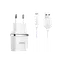 Адаптер питания 2 USB Hoco C12 + Юсб кабель для iPhone набор белый 6957531047766 - миниатюра 3