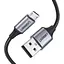 Кабель Uзелений US290 USB 2. 0 A to Micro USB Cable Nickel Plating Aluminum Braid 2 м (чорний) (UGR-60148) - мініатюра 1