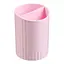 Стакан для письменных принадлежностей Pastel, круглый, на два отделения, розовый - миниатюра 1