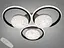 Стельова LED люстра кільця біла чорна 82Вт пульт - мініатюра 1
