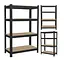 Стелаж металевий 150x70x30 4 полиці (чорний) - мініатюра 2