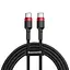 Кабель Baseus Cafule Type-C to Type-C PD2.0 60W 20V 3A 1 м Черный/Красный (CATKLF-G91) - миниатюра 1