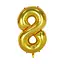 Шар воздушный фольгированный (102 см) Цифра 8 золото - миниатюра 1