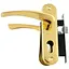 Замок врізний дверний з ручками на планці комплект FZB ЕТ-71157 РВ (золото) - мініатюра 1