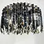 Подвесная люстра с хромированными пластинами Line.F Диаметр 60см - миниатюра 8