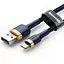 Кабель Baseus Cafule USB - Lightning 2 м CALKLF-CV3 Dark Blue+Gold - миниатюра 1