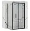 Душова кабіна Rea Rapid Fold 90x90 black REA-K6422 + REA-K6419, Чорний матовий, Універсальна, прозорий - мініатюра 1