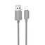 Дата кабель Hoco X113 Beneficio USB to Lightning (1m) Gray - мініатюра 1