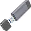 Картридер Hoco HB45 Spirit 2in1 Сard Reader USB-A/Type-C 3.0 metal gray - мініатюра 2