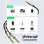 Аудіокабель UGREEN 3.5mm TRS to Dual 6.35mm TS Audio Cable 1m (Gray) - мініатюра 7