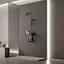 Душова система зовнішнього монтажу Nett для душу з полицею графіт SGr-33, Графіт - мініатюра 3