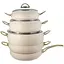 Набір каструль O.M.S. Collection 3024 9 предметів для індукційної плити Слонова кістка - мініатюра 1