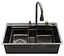 Кухонная мойка Kroner KRP Schwarze - SET7545HM PVD (3.0/0.8 мм) (CV033382) - миниатюра 5