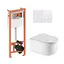 Подвесной унитаз Qtap Taurus Ultra Quiet + инсталляция Qtap Nest 4 в 1 (круглая клавиша White), Белый - миниатюра 1