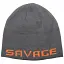 Шапка Savage Gear Logo Beanie One size Rock Grey/Orange - миниатюра 1