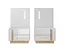 Тумби приліжкові 2 шт. з підсвіткою Perfect Home Арко / Arco з 4 шухлядами 2S/60 Білий глянець/дуб грандсон (PFH-091049) - мініатюра 2