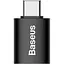 Перехідник Baseus Ingenuity Series Mini OTG Adaptor USB-C to USB-A Black (ZJJQ000001) [78667] - мініатюра 1