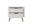 Тумба приліжкова Perfect Home Ланте / Lante з 2 шухлядами і чорними ніжками 2S Беж (PFH-091185) - мініатюра 5
