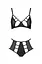 Комплект белья Passion TASMINA Set L/XL black лиф высокие трусики с корсетом сзади - миниатюра 3