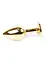 Металлическая анальная пробка с кристаллом Boss Jewellery Gold Plug 7 см (черный) - миниатюра 5