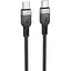 Кабель Hoco X109 Energy 60W silicone charging data cable Type-C to Type-C L-3 м Чорний - мініатюра 1