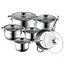 Набір каструль з кришками та сковородою Royalty Line RL-1231, 12 предметів - мініатюра 1