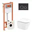 Набор: Qtap Scorpio Ultra Quiet унитаз подвесной QT1433053EUQW + Nest комплект инсталляции 4в1 (круглая клавиша Black mat) QT0133M425 + M11V1146MB - миниатюра 1