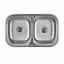 Кухонная мойка из нержавеющей стали закругленная Platinum декор 7848D (0,8/180 мм), Decor - миниатюра 1