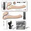 Безремневий страпон Strap-On-Me Vibrating Flesh M регульований з вібрацією та з пультом ДК діаметр 3.3 см - мініатюра 4