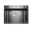 Кухонная мойка Platinum Handmade PVD 600x450x220 черная (толщина 3,0/1,5 мм корзина и дозатор в комплекте), Черный - миниатюра 1