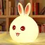 Детский силиконовый ночник Заяц Rabbit Silicone Lamp LY-271 аккумуляторный светильник игрушка для сна - миниатюра 5