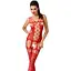 Бодистокинг Passion BS054 комбинезон имитация чулок открытый животик S/M/L red - миниатюра 1