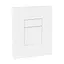 Панель змиву пластикова Koer KT-0607-03 157x198x3mm, кнопка квадратна біла KR5714, Білий - мініатюра 1