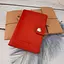 Обложка на документы кожаная на кнопке HC0035 красная - миниатюра 8