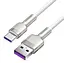 Кабель с металлическими разъемами Baseus Cafule USB - Type-C 66 W 1 метр (CAKF000102) белый - миниатюра 1