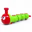 Заводная игрушка гусеница, 15 см, ездит (в ассортименте) - миниатюра 1