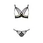 Комплект білизни VALERY Set OpenBra black - Passion Exclusive: стрепи: трусики відкритий ліф L/XL - мініатюра 5