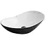 Умивальник накладний Mixxus Premium Wave-0105 white-Black 620x360x160 мм MP6558, Білий - мініатюра 1