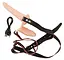 Двойной страпон Vibrating Double Strap-On 15.7 см телесный - миниатюра 3