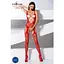 Откровенный бодистокинг с глубоким декольте Passion BS075 red One size - миниатюра 2