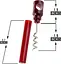 Штопор гвинтовий розбірний кишеньковий, Kitchen Master Червоний 84261 - мініатюра 7