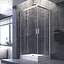 Душевая кабина Am.Pm Gem 100x80 см без поддона хром W90UG-404-100280-MT, Универсальная, прозрачная, хром - миниатюра 2