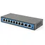 Комутатор POE 48V з 8 портами POE 100Мбіт + 2 порт Ethernet (UP-Link) 100Мбіт, корпус – метал, Black, БП в комплекті, Q18 - мініатюра 1