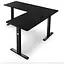Компьютерный угловой стол Di Volio Montaro с регулируемой высотой черный - миниатюра 7