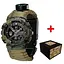 Чоловічий наручний годинник 005 Тризуб золото Camo Green Паракордовий ремінець Army Green Awarder acs0031995 - мініатюра 1