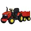 Дитячий електротрактор Bambi з причепом M 4619ABLR-3, червоний — потужний, музичний, на гумових колесах - мініатюра 1