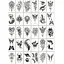 Набор детских временных тату Черные мини №4 black-tattoo-mini-set-4-H - миниатюра 1